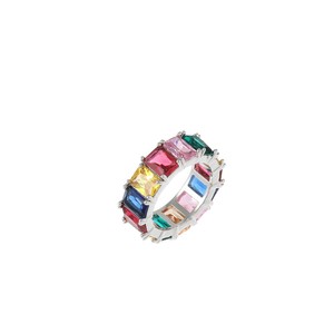 Dainty Brass 18k Gold Plated Baguette Rainbow <b>Rings</b> Finger Moonstone <b>Statement</b> <b>Ring</b> Jewelry Women Free Shipping - Product Image 6