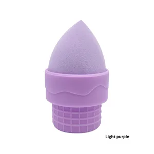 Scatola porta spugne e piumini da trucco in silicone quadrata, stile nordico, porta beauty blender - Product Image 4