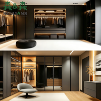 Armoire Walk-in en Bois au Design Minimaliste Moderne SLS, Meuble de Chambre Ajustable, Facile à Assembler, Convertible, Écologique et Portable