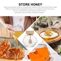 Nouvelle mode étoile forme clair résistant à la chaleur pot de miel pot de qualité alimentaire conteneurs de miel pour la cuisine à domicile