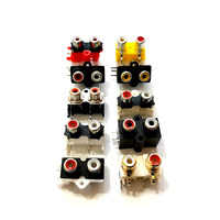 AV4-8.4-16 4 yollu genel amaçlı için rca jakı pcb dayanağı AV RCA giriş jak soketi 8 pin rca konnektör fişi