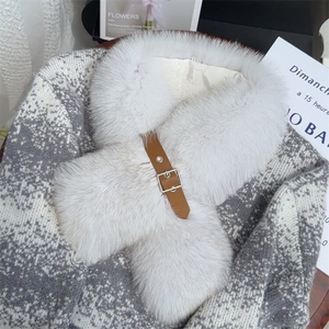 Real Fox Fur Scarf Shawls Soft Winter Collar Stole Plush Wraps for Women - Product Image 5