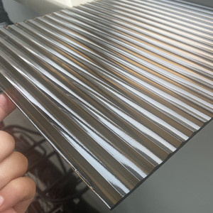 Puerta <span class=keywords><strong>de</strong></span> armario templado 5mm 6mm 8mm Euro Bronce Moru Vidrio con patrón <span class=keywords><strong>de</strong></span> caña texturizado estriado - Product Image 4