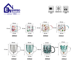 <span class=keywords><strong>Verre</strong></span> à café à double paroi en <span class=keywords><strong>verre</strong></span> borosilicate résistant à la chaleur avec motif de Noël pour <span class=keywords><strong>verre</strong></span> à thé isotherme réutilisable - Product Image 4