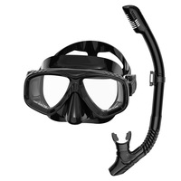 Masque de plongée anti-fuite pour adultes avec lentille en verre trempé, masque semi-sèche à large champ de vision pour les vacances à la plage et la plongée sous-marine