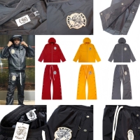 Ensemble de vêtements pour hommes de marque de créateur de haute qualité 2026 : Pantalons en nylon personnalisés à boutons, sweats à capuche zippés, vestes et ensemble de sport Saint Vanity