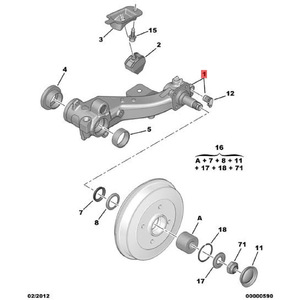 Bras de suspension arrière Peugeot 206 207 5175CJ 5175AY 5175EY 5175EZ Pièce de rechange d'origine - Product Image 2