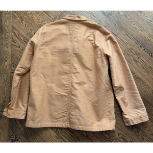 Custom Men's Blue Cotton <strong>Moleskin</strong> Chore Coat Durable Utility Work Outerwear French Workwear Jacket - Product Image 5
