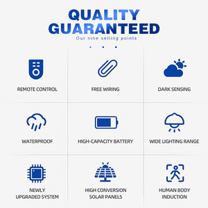 高ルーメン800W 1000W 2000WオールインワンLEDソーラー街路灯レーダーセンサー付きIP67防水屋外道路庭と庭 - Product Image 3