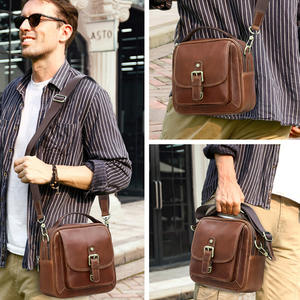 Usine vente chaude hommes Vintage en cuir véritable bandoulière sac de <span class=keywords><strong>messager</strong></span> nouveau sac à bandoulière pour hommes sac à main de luxe - Product Image 4