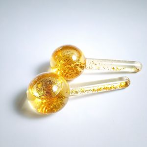 GEM Gemstone <span class=keywords><strong>Prix</strong></span> Favorable Globes Visage Beauté Hockey Énergie Visage Refroidissement Globe Or Couleur Glitter Ice Balls - Product Image 3