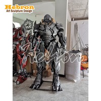 Sculpture métallique grandeur nature de personnage de film Transformers, robot soudeur 3D, pour décoration extérieure de jardin et de maison