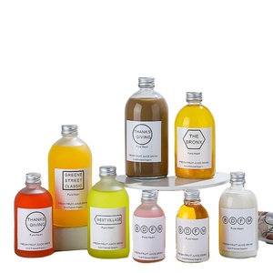 Bouteille de boisson en verre transparente pour kombucha au CO2 de 4 oz, 12 oz, 16 oz avec couvercle à vis, 120 ml, 270 ml, 350 ml, 500 ml pour la tequila - Product Image 1