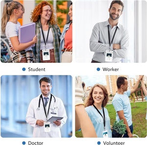 Tùy Chỉnh Mát An Toàn Ly Khai Huy Hiệu Id Chủ Thẻ Màu Đen <span class=keywords><strong>Polyester</strong></span> Số Lượng Lớn Tên Tag Dây Buộc - Product Image 3