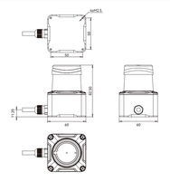 Akusense AS-35C Alliage d'aluminium IP65 Réflexion diffuse Faible puissance TOF LiDAR Capteur pour entrepôt Navigation Chaîne du froid Logistique