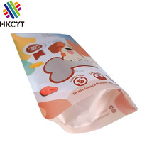 Sacs d'emballage personnalisés en gros avec logo imprimé pour aliments pour animaux de compagnie, idéaux pour friandises lyophilisées pour chiens avec fenêtre