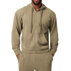 GCWAVE, cárdigan con cremallera para hombre, Sudadera con capucha, deportiva, informal, para ir al hogar, chaqueta de fitness para caminar por la ciudad - Product Image 5