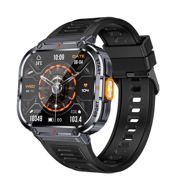 New NX23 Smart Watch With Flashlight BT Calling  Pressure Detection IP68 Waterproof Sports Smartwatch for Men