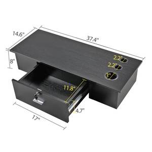 Shouguang Easy Elegant Compact Design Black Single Draw Wide Spread Work Surface <strong>Beutify</strong> Salon Floating Desk Modern - Product Image 5