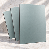 Panneau composite en aluminium revêtu de PVDF gris vert 1220x2440mm, plaque ACP pour bardage