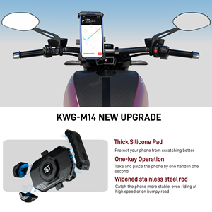 ที่ยึดโทรศัพท์มือถือสำหรับมอเตอร์ไซค์ พร้อมระบบล็อคอัตโนมัติด้วยปุ่มเดียว ที่ยึดสมาร์ทโฟนสำหรับจักรยานที่ทนทาน พร้อมระบบล็อคความเร็วสูงที่ปลอดภัย - Product Image 3
