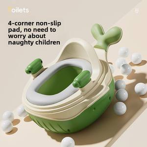 Nuovo Bestseller: Vasino Multifunzionale 3-in-1 Stile Egg Boy con Sedile per Bambini in PP e PU, Sedile WC per Bambini - Product Image 2