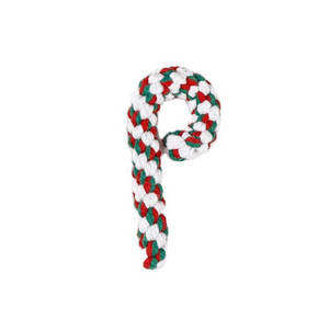 Noel kamışı şekli köpek pamuk halat oyuncak Pet eğitim taşlama diş temizleme isırmaya dayanıklı düğüm halat interaktif köpek oyuncak - Product Image 6