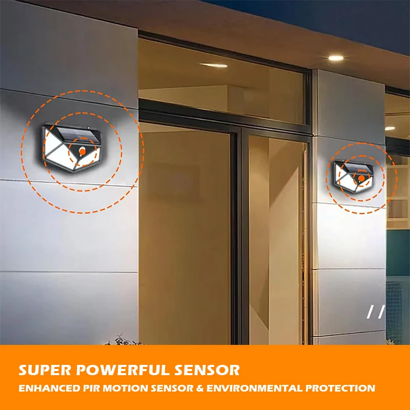 High Brightness IR Sensor Waterproof Outdoor IP54 2W 2200mAh Battery ABS+PC Black LED Solar Wall Light · image 4