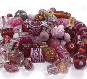 FANCY <b>BEADS</b> <b>Murano</b> <b>Glass</b> Round/Oval Lampwork Crystal <b>Beads</b> for Jewelry Making Bulk Loose Custom Color Box - Product Image 4