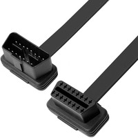 Cable de Extensión OBD Plano de 8 Pines, Macho a Hembra, con Interruptor de Encendido/Apagado, Núcleo de Cobre y PVC, Herramientas de Diagnóstico para Lector de Códigos