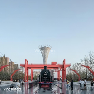 Escultura grande al aire libre de Vincentaa Escultura de forma de Faro de acero inoxidable de metal personalizada - Product Image 4