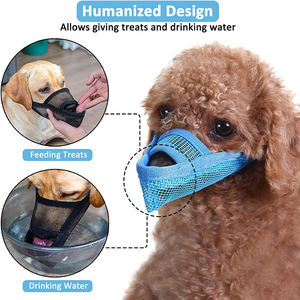 Bozal de malla personalizado para hombre lobo pequeño, mediano, grande, 2022 ajustable, boca suave, transpirable, para perros - Product Image 2