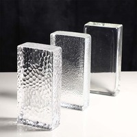 Blocs de verre dépoli, peau de mandarine, brique de verre décorative, vie privée, briques de verre Architectural, cloison de séparation pour la douche