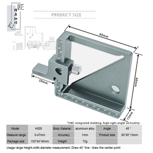 Misuratore di Altezza e Profondità in Lega di Alluminio per Fai-da-Te, Strumento di Misurazione per Sega da Tavolo per Lavorazione del Legno - Product Image 3
