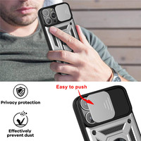 Coque antichoc 2-en-1 avec anneau magnétique et support pour iPhone 17 Pro Max 16E 15 14 13 12 11 XR XS Max 13 Mini 7 8 Plus