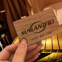 Carte de membre en bois NFC avec gravure de logo personnalisée, puce T5577, étanche, RFID pour utilisation hôtelière