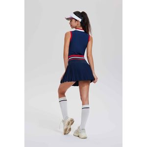 Conjunto de Falda de Tenis para Mujer, Sin Mangas, Plisada, de Secado Rápido, Ropa Deportiva de Dos Piezas con Pantalones Cortos - Product Image 4