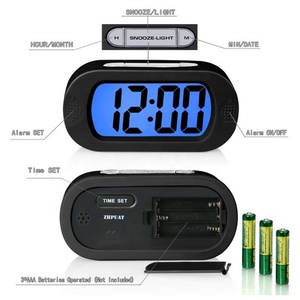 KH-CL010 Bàn Đèn Nền Không Thể Phá Vỡ Silicon Snooze Điện Tử Kỹ Thuật Số Đồng Hồ Báo Thức Với Thêm Màn Hình LCD Lớn - Product Image 3