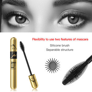 Professionelle Kosmetik: Wasserfeste 2-in-1-Wimperntusche mit Natürlicher Basis für Dicke, Schwungvolle 4D-Wimpern – Doppelköpfige Mascara - Product Image 5
