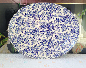 Vente en gros d'usine, service de table en céramique de style européen, motif bleu et blanc, ensemble de vaisselle - Product Image 3