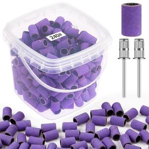 200 pièces de bandes de ponçage pour <span class=keywords><strong>ponceuse</strong></span> à ongles électrique, kit de bandes de ponçage pour machine à ongles, outils de dépose de gel et d'acrylique NAD063 - Product Image 6