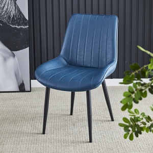 Venta Directa <span class=keywords><strong>de</strong></span> Fábrica, Silla <span class=keywords><strong>de</strong></span> <span class=keywords><strong>Comedor</strong></span> Moderna, Económica y Duradera, Tapizada, con Asiento Acolchado, Patas <span class=keywords><strong>de</strong></span> Metal y Cuero - Product Image 1
