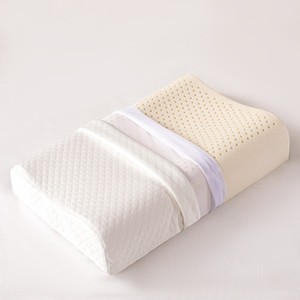 Almohada de látex natural tailandés masaje curvo protección de vértebras cervicales almohada de regalo, almohada de goma para adultos núcleo fabricante Stock - Product Image 2