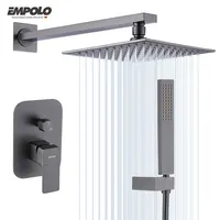 Tap Shower Empolo Custom Luxury Copper Hot Water Tap Bathing Shower Mixer System Bathroom Rain Mixer Bath Shower Faucets Set