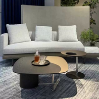 Nouveau Simple lumière italienne luxe Rock plaque crème moderne minimaliste salon maison petite unité combinaison thé Table basse