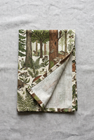 Serviettes de cuisine 100% coton, style scandinave minimaliste, forêt d'hiver nordique, pin, 40x60cm