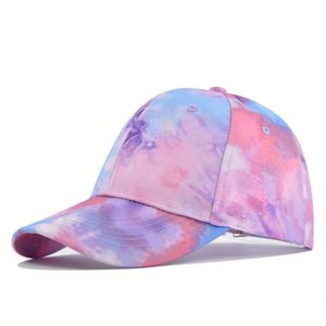 Casquettes de baseball ajustables unisexes en coton de haute qualité, colorées, avec logo brodé personnalisé, 6 panneaux, unies ou tie-dye - Product Image 3