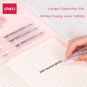 Deli Sa141 Pers Gel Pen 6 Waterpennen 0.5 Zwarte Penseel Vraag Student Examen St Pen Hoofd Schrijven Gladde Handtekening Hoge Kwaliteit - Product Image 4