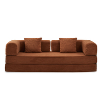Sofá Modular Comprimido con Estructura de Espuma Completa, Tela de Pana Premium, Estructura Exterior de Acero Inoxidable 304, Fábrica OEM ODM