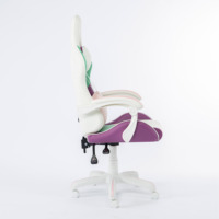 Fauteuil de jeu ergonomique pivotant rose en similicuir PVC de haute qualité pour PC